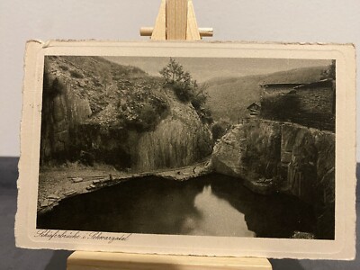 Vintage Postcard Thuringia, Schwarza Valley, Slate Quarries, 1929 