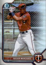 2022 BOWMAN DRAFT CHROME REFRACTOR MINNESOTA TWINS - YASSER MERCEDES #BDC-11