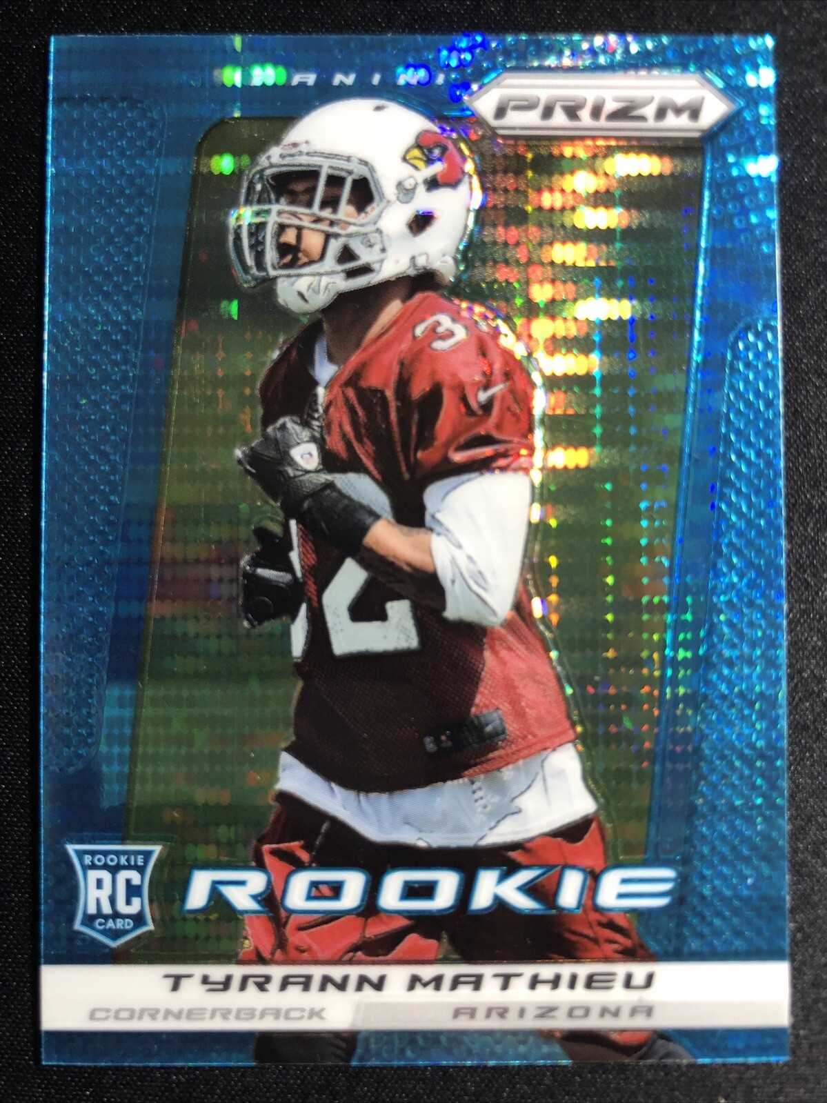 2013 Panini Prizm Light Blue Pulsar Prizm Tyrann Mathieu #296 Rookie RC