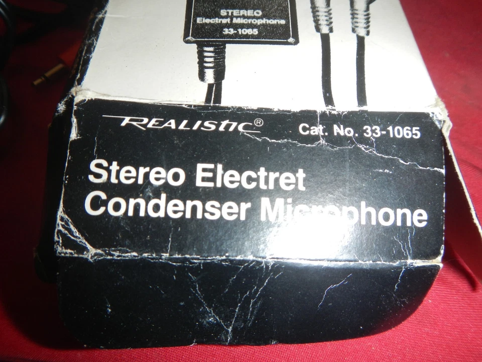 Vintage Realistic Stereo Electret Condenser Microphone Model 33-1065 WORKING T 7 - Image 4 of 4