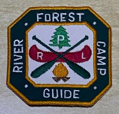 Genuine American PRL ''Forest River Camp Guide'' Fabric Embroidered Patch Emblem