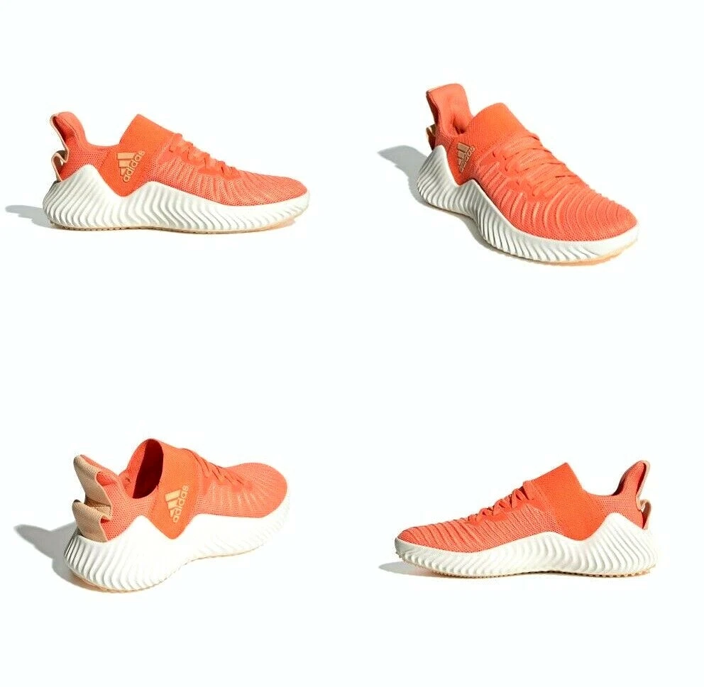 Adidas Alphabounce Trainer Shoes Coral Orange White Womens 9.5 US DB2676 eBay