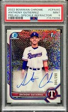 2022 Bowman Chrome Anthony Gutierrez Speckle Refractor Auto 064/299 #CPAAG PSA 9