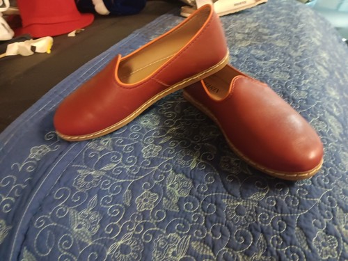 Charix Slip On Leather Minimalist Shoe Red Flats Womens Size 36.5 EU 6.5 US EUC - Picture 7 of 9