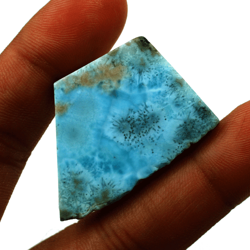 17,2 g fetta di cristallo grezzo naturale dominicano Larimar esemplare minerale curativo druso - Foto 6 di 14