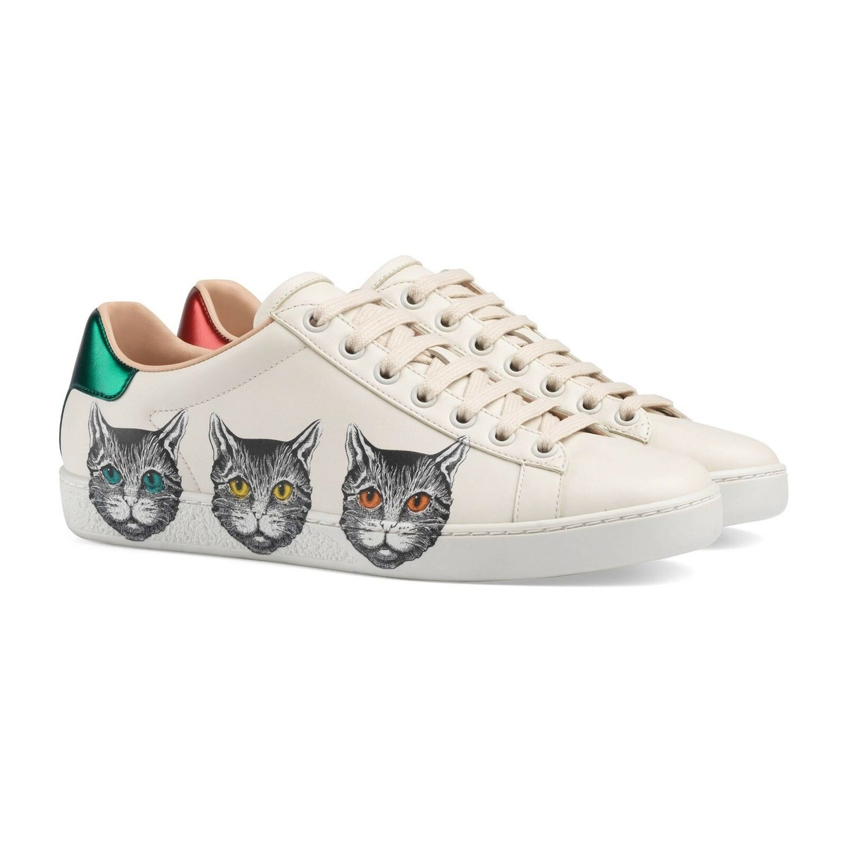 GUCCI Z1298 Women's Mystic Cats White Ace Sneakers Size 42G GUCCI Z1298 Women's Mystic Cats White Ace Sneakers Size 42G