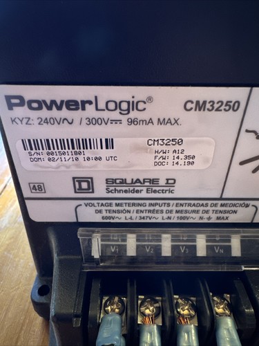 Square D PowerLogic Circuit Monitor CM3250 - Picture 2 of 5