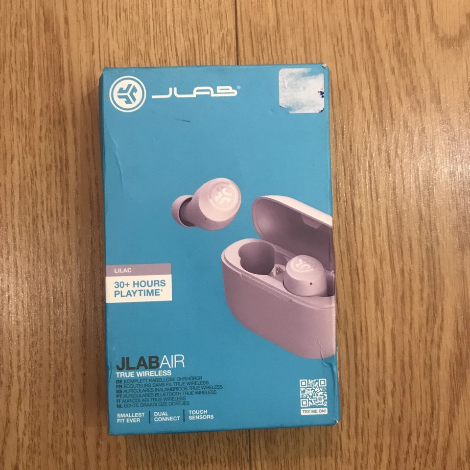 JLab Air True Wireless Earbuds in Lilac. Bluetooth.30hrs Playtime.Dual Connect