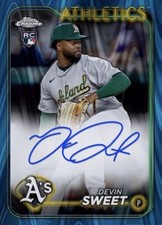 2024 Topps Chrome Update Blue Rookie RC Signature Auto DEVIN SWEET Digital