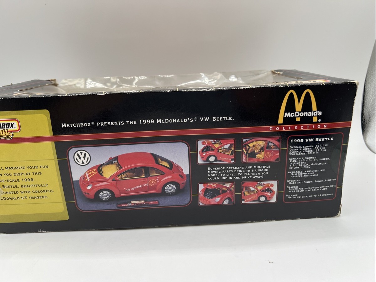 1999 McDonalds Volkswagen Beetle Mattel Matchbox Vintage Diecast