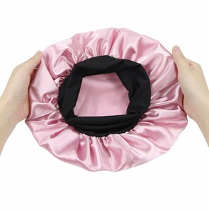 Kids Satin Bonnet Wide Elastic Band Sleep Cap Hair Bonnet Silky
