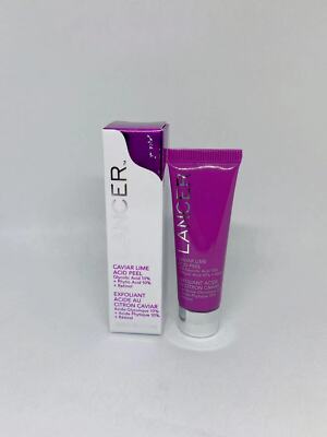 3 X LANCER Caviar Lime Acid Peel Travel Size 0.25 oz 7.5 ml EACH NEW 