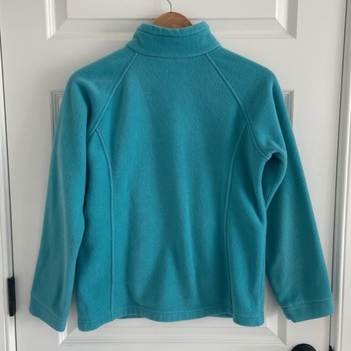 Columbia Youth Girls Teal/Turquoise Blue Full Zip Long Sleeve Fleece Jacket - Picture 2 of 11