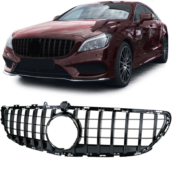 Sport KüHlergrill Schwarz Glanz Passt FüR Mercedes CLS C218 X218 Facelift 14-18-image