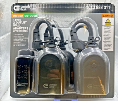 2-Outlet Indoor/Outdoor Wall Adapters with Remote Control Kit Indoor/Outdoor