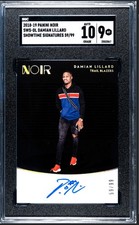 2018-19 Panini Noir Damian Lillard Showtime Signatures /99 SGC Graded 10 Auto/9