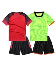 Boys 2-Pack Jersey Soccer Knit Set Sport Team Uniform Shirt and Shorts 9-10 R...