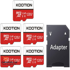 KOOTION Micro SD 128GB 5er-Pack UHS-I U1 Speicher für Kameras