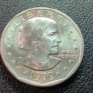 1979 Susan B. Anthony Dollar BU P Filled Error Mint Mark A-1with DDO doubling 