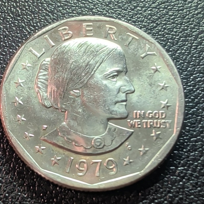 1979 Susan B. Anthony Dollar BU P Filled Error Mint Mark A-1with DDO doubling 