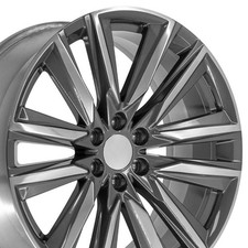 Set of 4869 Gunmetal 24 Inch 6x139.7 Wheels Fits Cadillac GMC Chevy