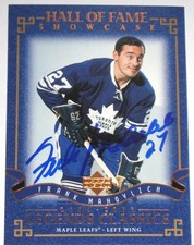 FRANK MAHOVLICH SIGNED UPPER DECK LEGENDS CLASSICS MAPLE LEAFS CARD AUTOGRAPH!!