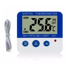 UK Digital LCD Fridge Thermometer Freezer Tester With Alarm For Indoor Outdoor