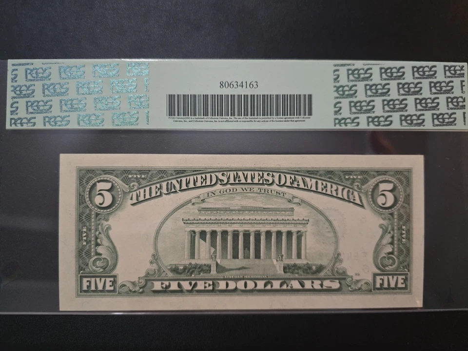 Fr. 1985-F (FF Block) 1995 $5 Atlanta Withrow / Rubin PCGS Gem New 66 PPQ - Image 2 of 4