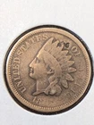 1863 Indian Head Penny Coin - Copper Bronze