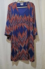 Signature by Robbie Bee Blue Red White Dress Size XL 