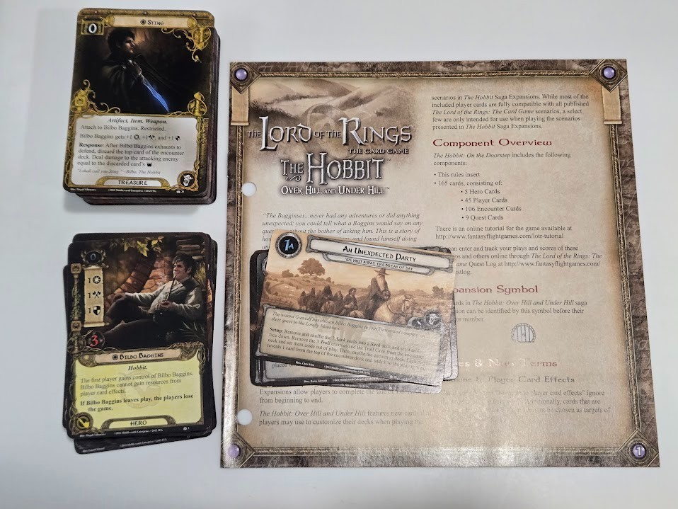 The Lord of the Rings The Card Game The Hobbit Over Hill and Under Hill Expansio