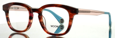 WOOW No Brainer 2 4001 Smoked Pink Brown Womens Square Eyeglasses 49-21-145 B:41