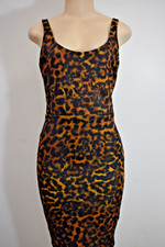 Guess Brown Animal Print Cocktail Dress SIZE Small On Sale nt