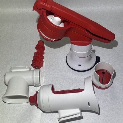Tupperware Fusion Master Parts Lot Spiralizer, Meat Grinder & Juicer Parts