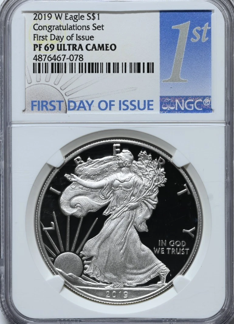 American Eagle MS 69 Graded 2019 Silver Bullion Coins for sale | eBay