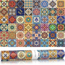 10 Sheets Mexican Talavera Tiles Drawer Liners for Dresser 19.5 x 14 Inches Mexi