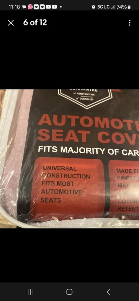 Juego completo de funda de asiento para coche camión SUV furgoneta juego de 10 piezas nuevo sellado Foto 4 de 4