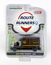 Ford Transit UPS Route Runners Van 1:64 Greenlight 2019 nueva sellada envío gratuito