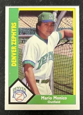 1990 CMC AAA Mario Monico Minor League Baseball Card #13 Denver Zephyrs OF VG OC
