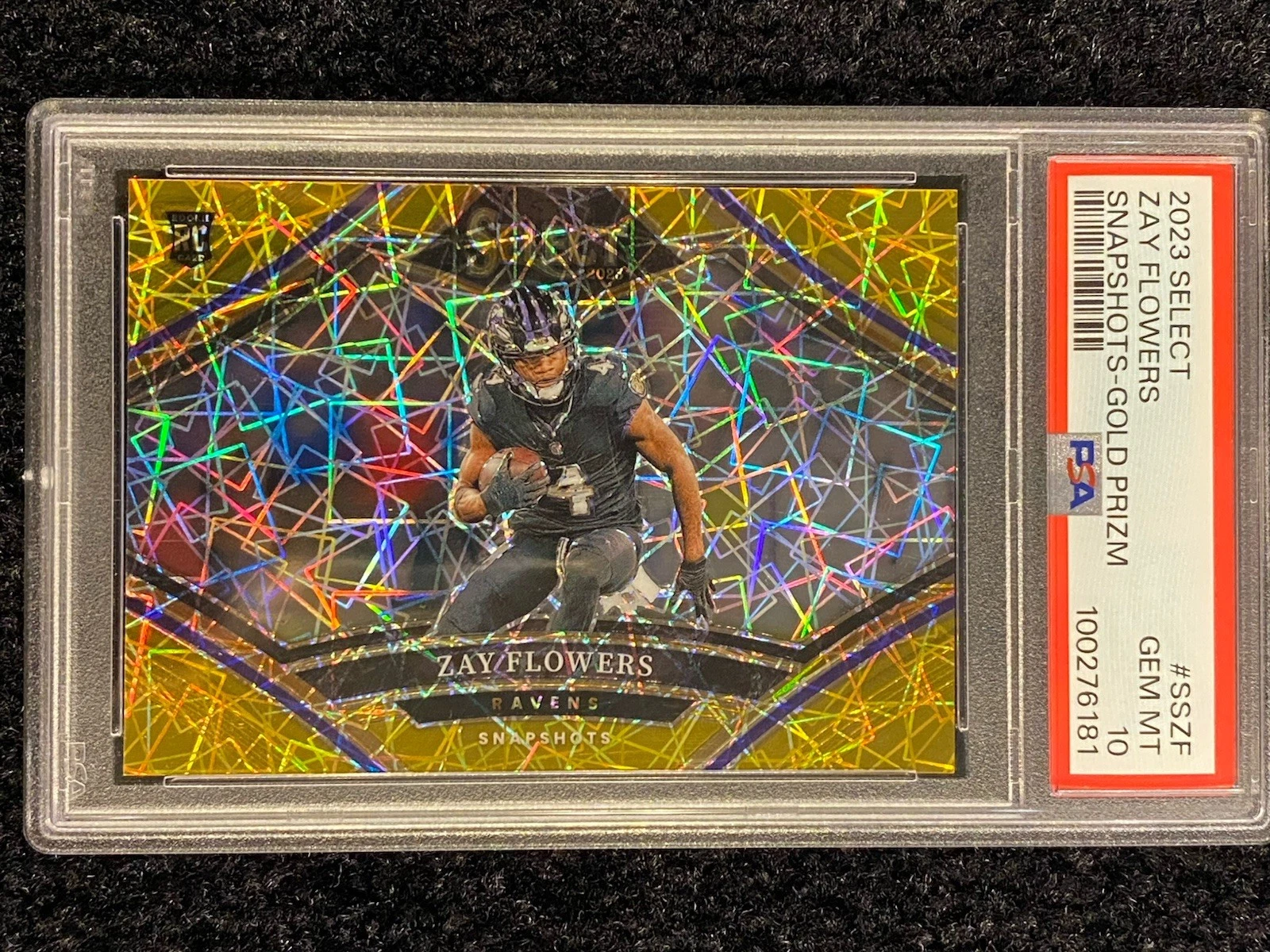 Zay Flowers Panini Select Snapshots #SSZF Gold