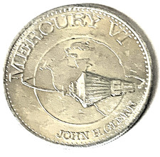 C232    NASA  MAN IN SPACE    ALUMINIUM  MEDAL,      MERCURY 6,    JOHN  GLENN