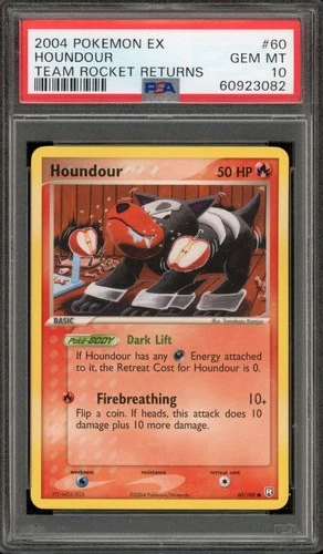 Pokemon Houndour EX Team Rocket Returns #60 PSA 10 Gem Mint