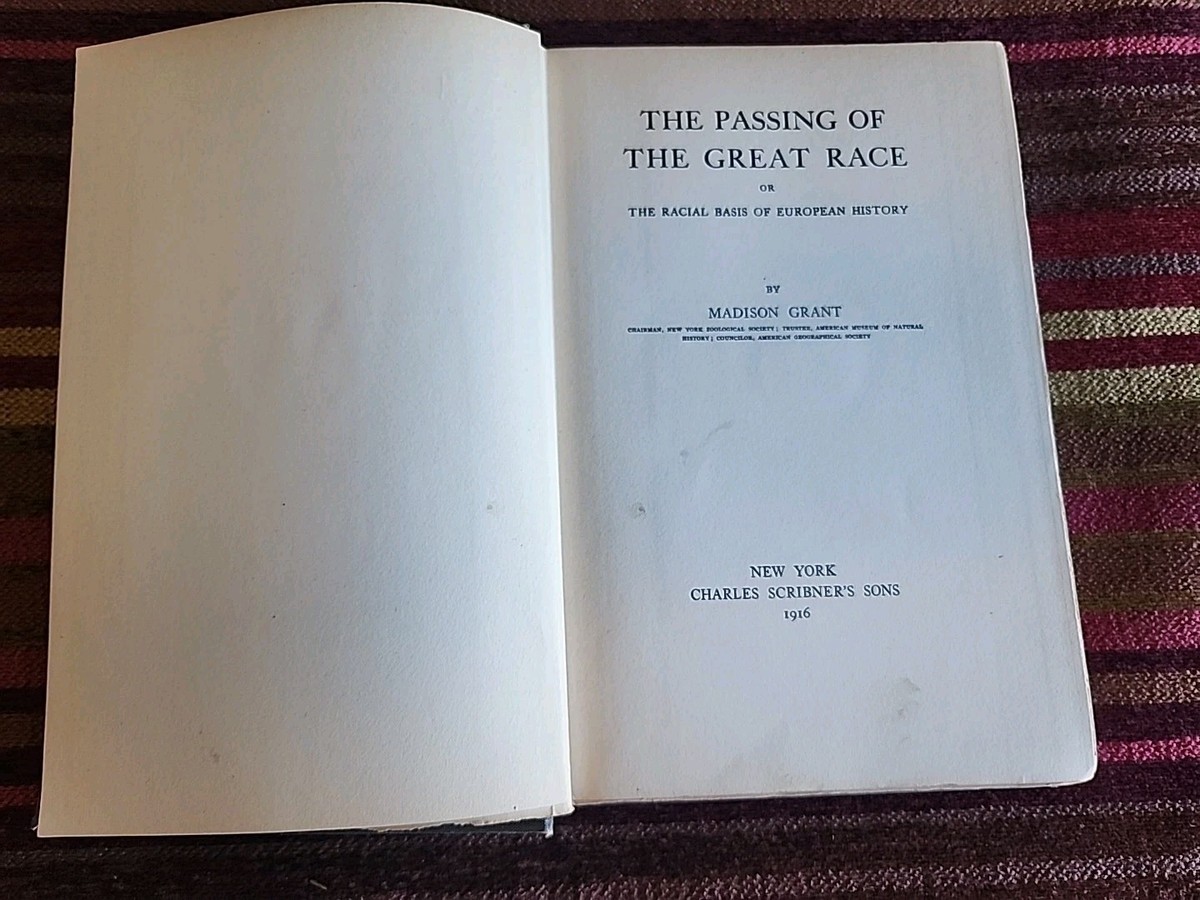 VERY RARE 1916 1st Ed THE PASSING OF THE GREAT RACE Madison