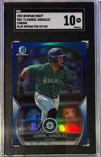 GABRIEL Gonzalez 2023 Bowman Draft Chrome blue refractor /150 SGC 10