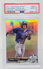 2017 Bowman Chrome Refractor FERNANDO TATIS JR RC CARD PSA 10 GEM MINT