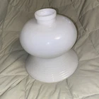 Vtg Milk Glass Bell Deco Torchiere Floor Lamp Light Shade 8” W & 2 1/2 Fitter