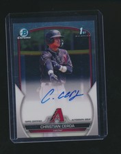 CHRISTIAN CERDA 2023 BOWMAN CHROME 1ST RC AUTO #CPA-CCE