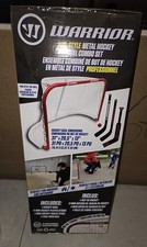 Warrior Mini Hockey Training Game Combo Set 1 Net 3 Sticks 1 Ball Indoor  Out