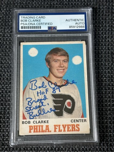Bobby Clarke Autographed PSA/DNA Auto 1970-71 O-Pee-Chee Rookie Inscribed BSB