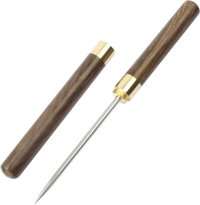 Stainless Steel Ice Pick, 9 Inch Pick Tool with Safety Cover, Non-Slip Wooden Ha